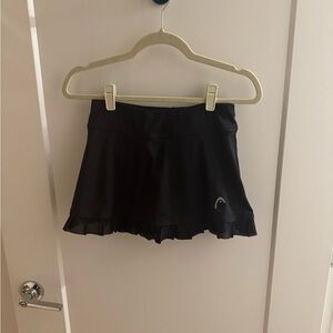Black Head tennis skirt with built in shorts